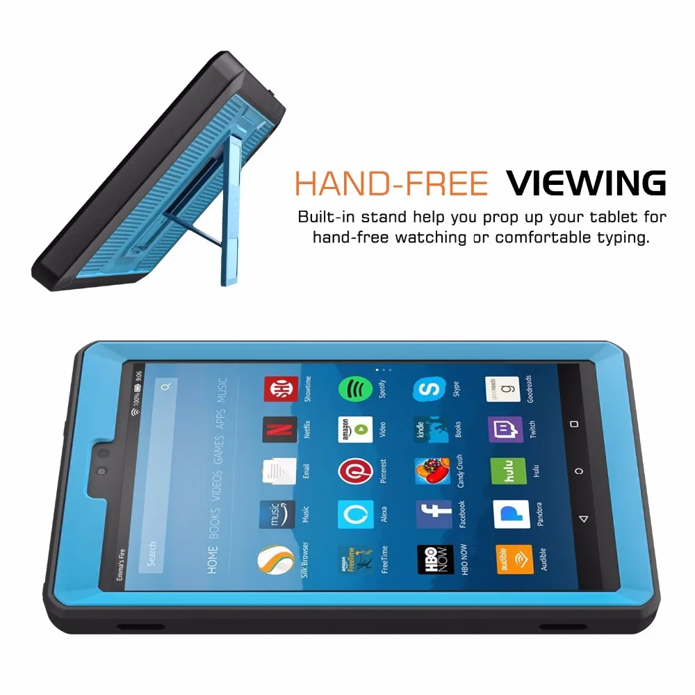 Чехол MoKo для нового планшета Amazon Fire HD 8 (7 е и поколение выпуск 2017 2018) [сверхпрочный]