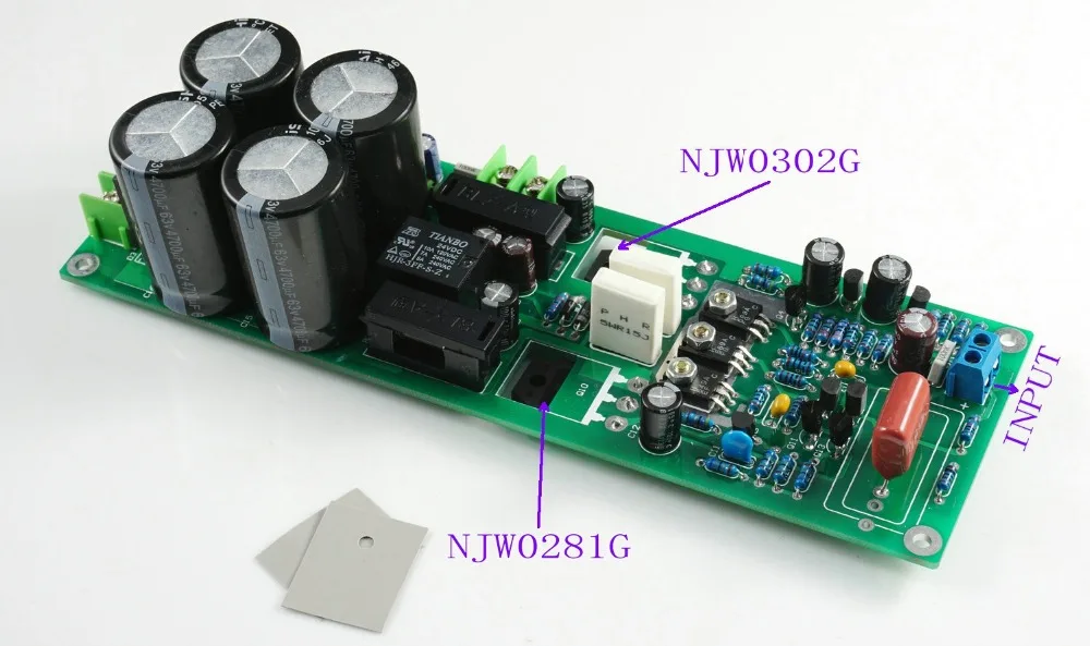 MX90 AMP NJW0302G 0281G трубка 90W 8R Моно усилитель плата с выпрямителем реле защиты питания |