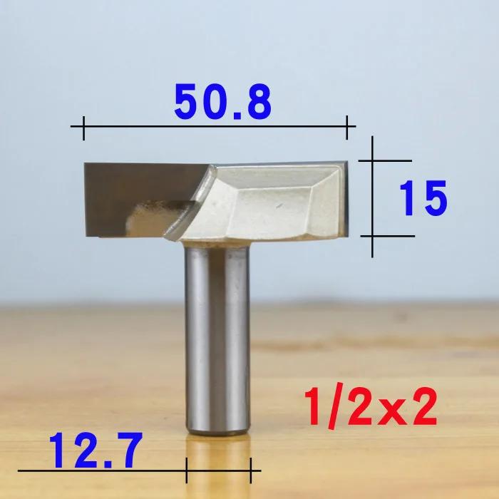 1-2 x 2 Профессиональный класс 1/" 1/2" хвостовик ПОВЕРХНОСТИ строгания древесины Фрезерные фрезы плоское дно очистки древесины резки деревообрабатывающий резной нож - Длина режущей кромки: 1-2 x 2