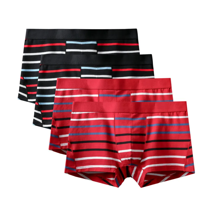 4Pcs A1743 Mix C22 4 шт./партия,, мужские модные сексуальные хлопковые трусы, мужские боксеры, шорты, дышащие, большие размеры, хлопковое нижнее белье, мужское нижнее белье - Цвет: 4Pcs A1743 Mix C22