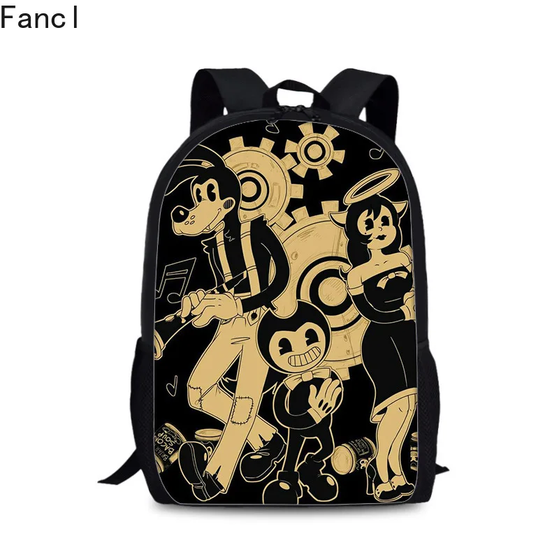 2019Hot Bendy And The Ink Machine рюкзаки для детей школьные сумки мультяшная игра 3D книга