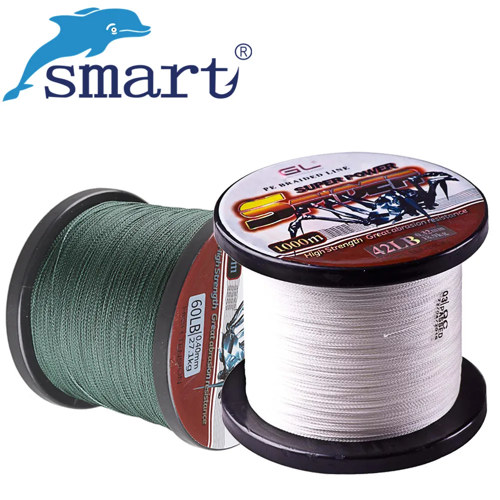 Плетеная рыболовная леска 4 пряди 1000 м 0 # 8 #/12 80lb|tresse peche|linha de pescafishing line |