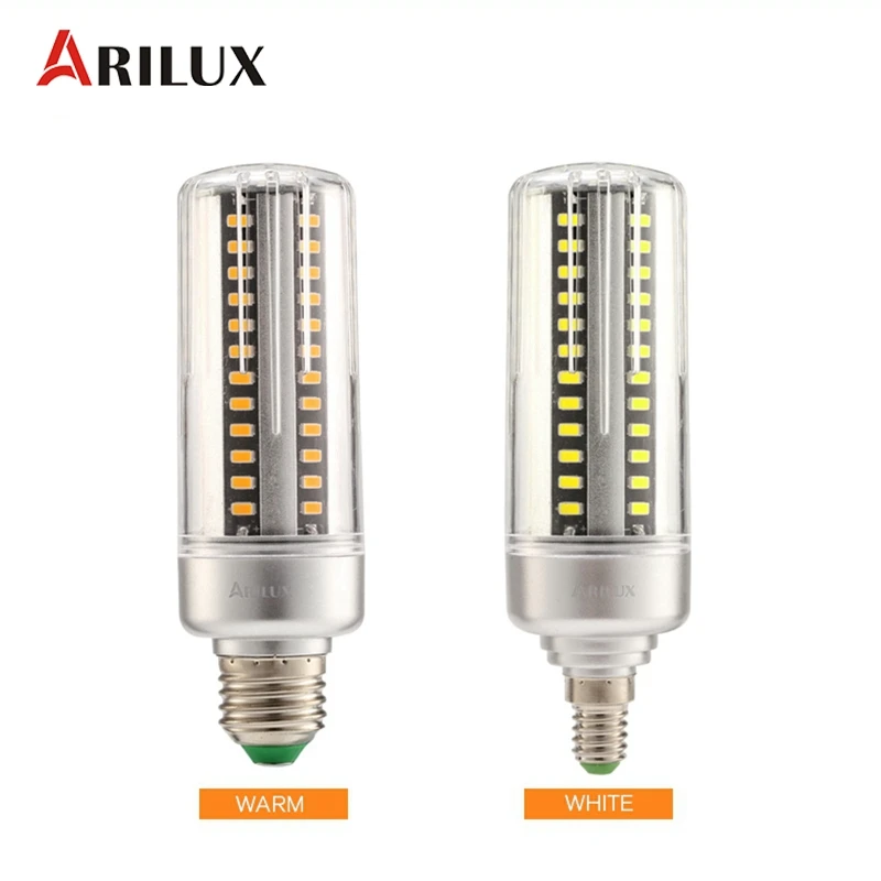 Светодиодная лампа ARILUX E27 E14 5 7 9 12 15 20 25 5736 SMD алюминиевая без мерцания кукуруза 85 265