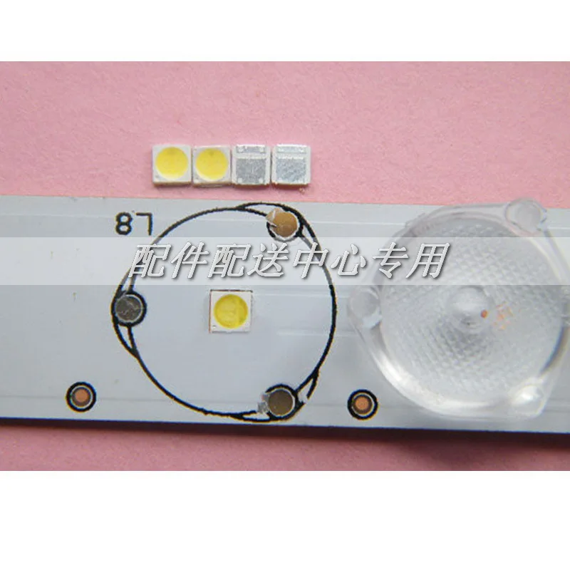 100 шт. x 3030 Colde белый свет LED диод ТВ светодиодные линзы полоски 6 0 3 V 200MA 1 Вт 120 130LM/W