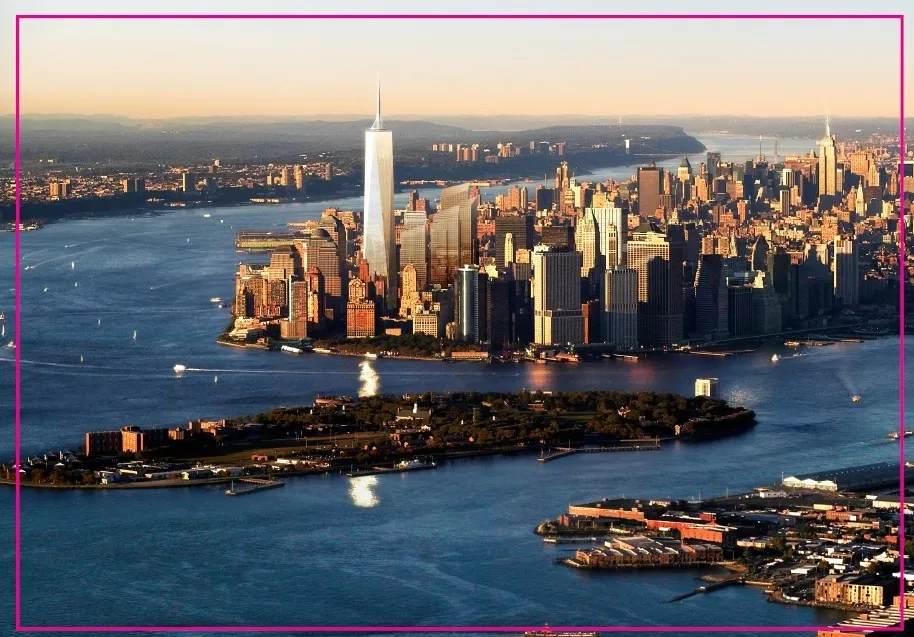 США путешествия Манхэттен Нью-Йорк прямоугольный металлический магнит на