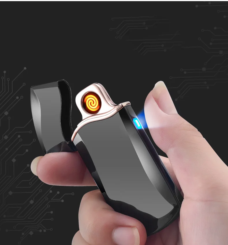 Вольфрамовая турбо USB Зажигалка цинковый сплав ветрозащитная зажигалка