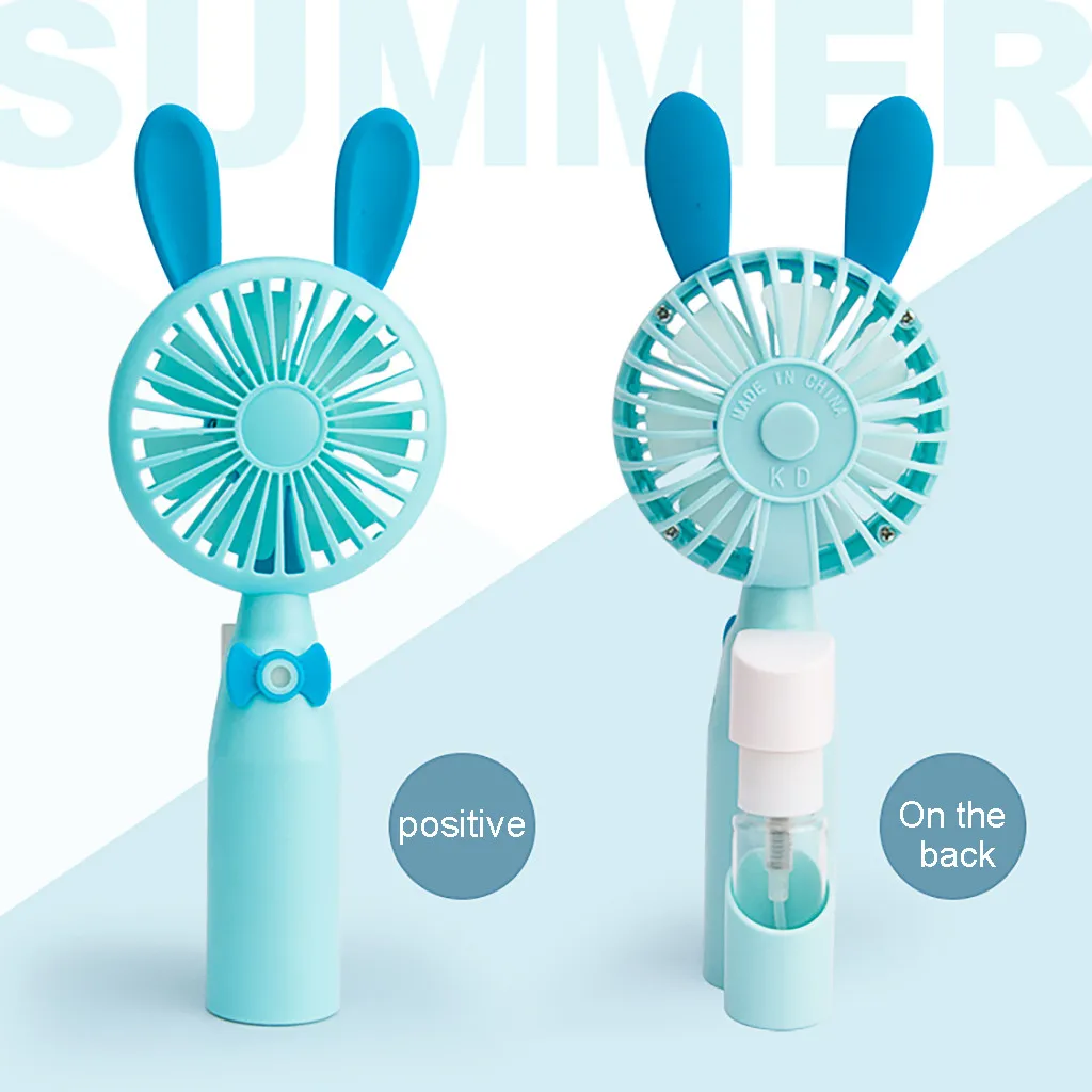 Portable Rechargeable Mini Handheld USB Cooling Fan With Rabbit Ears & Humidifying spray for multiple Cool#25 | Компьютеры и офис