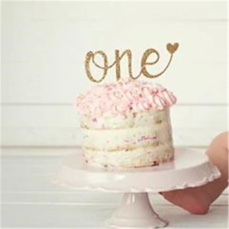 5 шт./лот один торт Toppers Baby Shower дети первый день рождения украшения аксессуары для