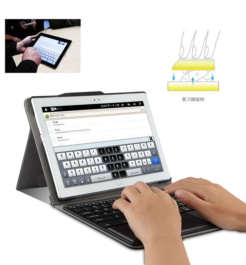 Магнитный чехол из искусственной кожи с Bluetooth клавиатурой для Lenovo Tab 4 Plus TB X704F X704N 10
