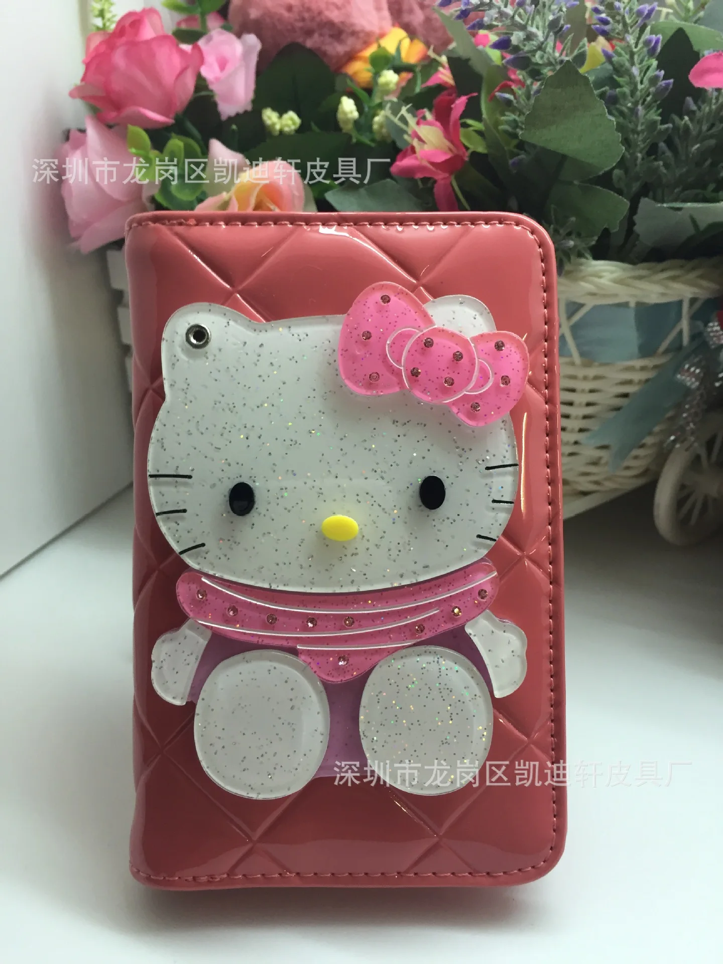 Роскошный брендовый зеркальный женский кошелек Hello Kitty M кожаный Женский