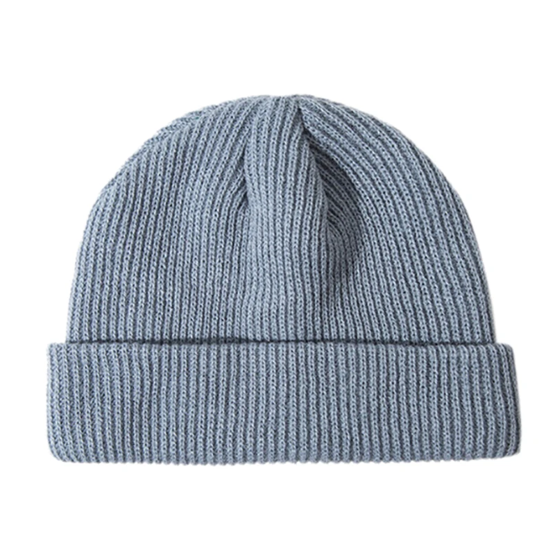 

Unisex Winter Fashion Solid Color Rib Knitted Beanies Hats Knitting Wool Hat For Woman Men Kids Girls Boys