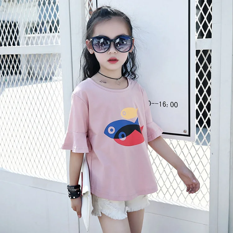 Style 3 pink Хлопковые футболки для девочек модная детская футболка с длинными рукавами на осень и зиму, одежда для детей 3, 5, 6, 8, 10, 12 лет, топы для маленьких девочек - Цвет: Style 3 pink