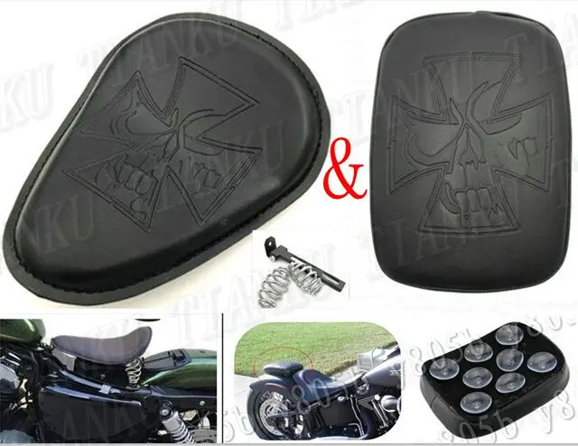 Кожаное сиденье с крестом на пружине + заднее крыле для VStar 400 650 Virago Xv Road Star Shadow Steed