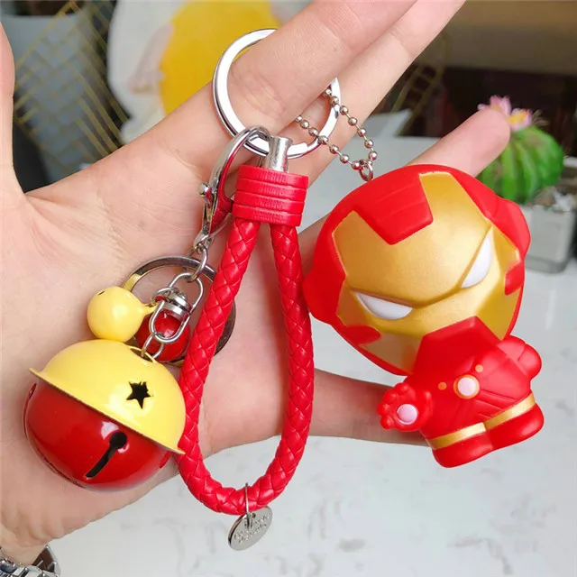 style 22 Рисунки из мультфильма ПВХ Marvel брелок мстители супергерой Фигурка Человека-паука Тор Железный человек брелок детский школьный кулон подарок - Цвет: style 22