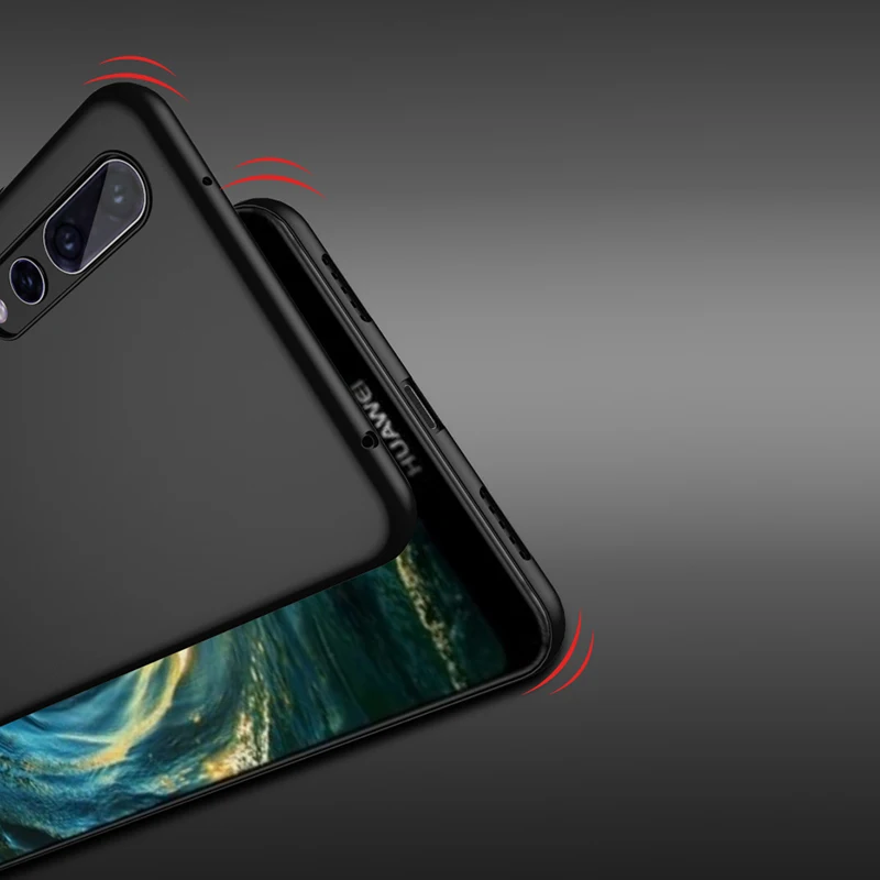 Ударопрочный ультра тонкий для Huawei P20 P30 Lite 360 Защитный резиновый чехол Pro матовый