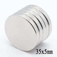 5pcslot 35x5 mm n35 rare earth round neodymium magnets super strong craft magnet 355mm