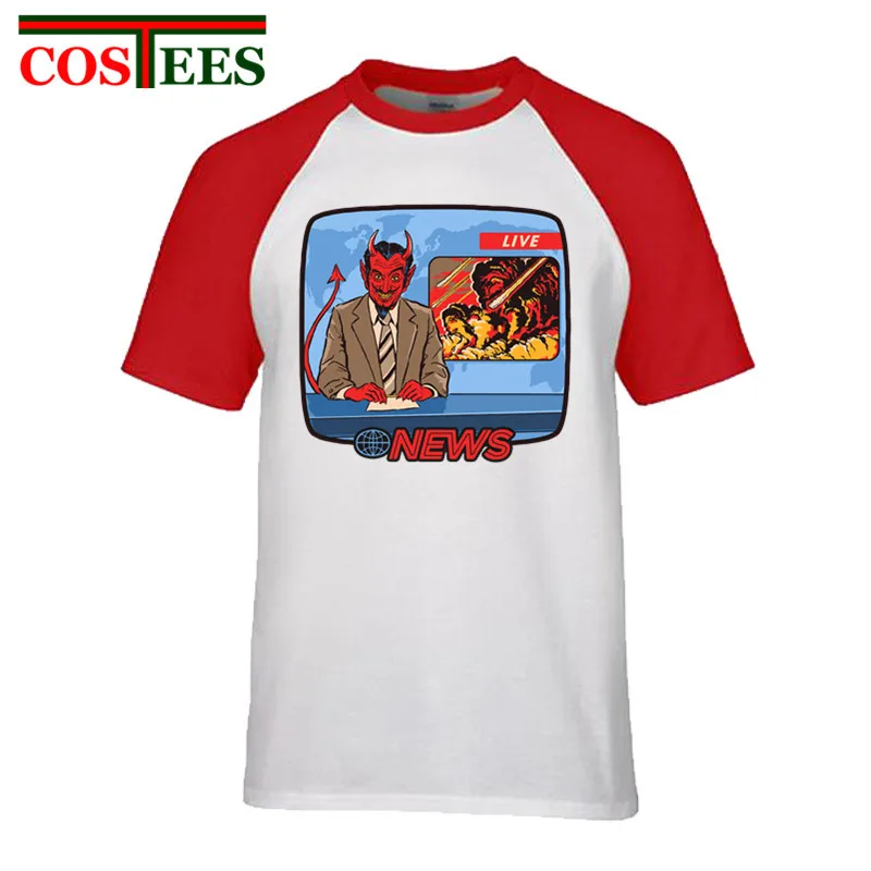 Мужская футболка в стиле ретро с надписью Devil 70 s забавная camisetas летняя 2018|Мужские