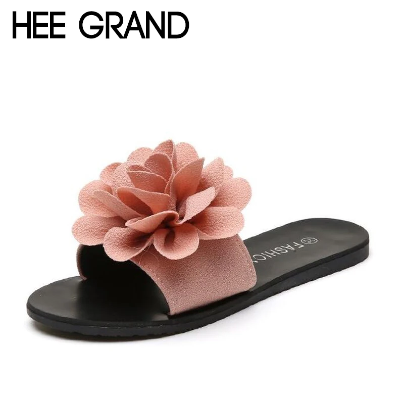 HEE GRAND/летние однотонные шлепанцы женские с цветочным рисунком Вьетнамки пляжная
