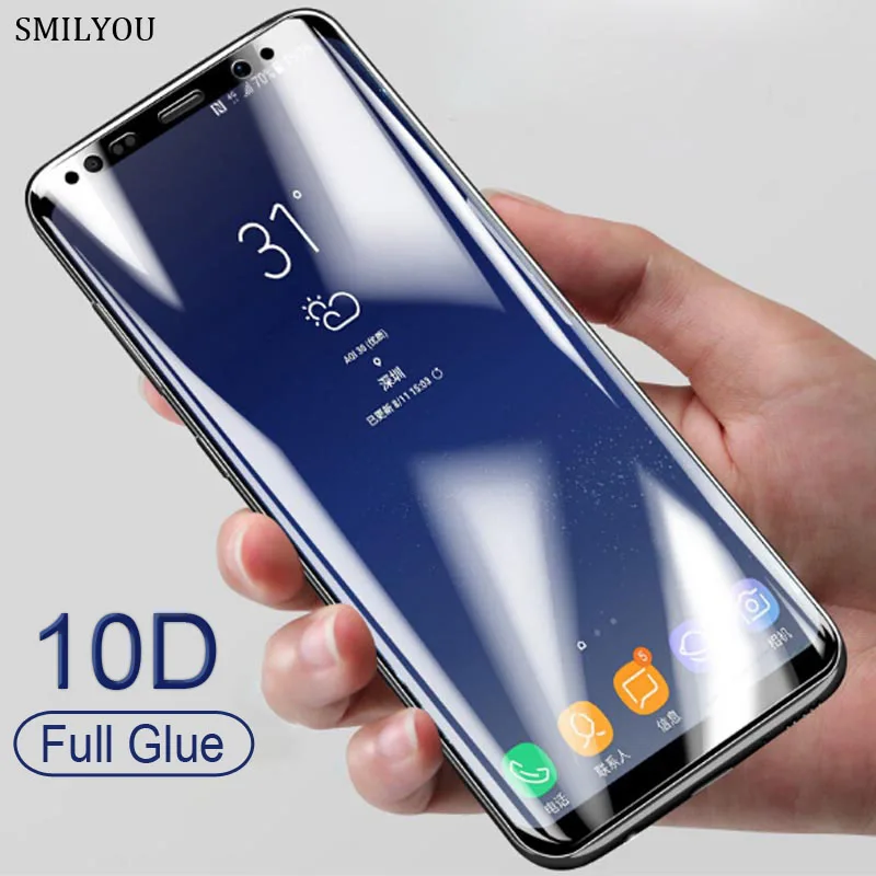 Стекло 10D с полным приклеиванием для Samsung Galaxy S10 S8 S9 Plus Защитное стекло Note 9 защита