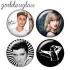 Модный знаменитый звезда 10 шт. 12 мм18 мм20 мм25 мм круглая фото стекло кабошон демонстрация плоская задняя модель ZB0448