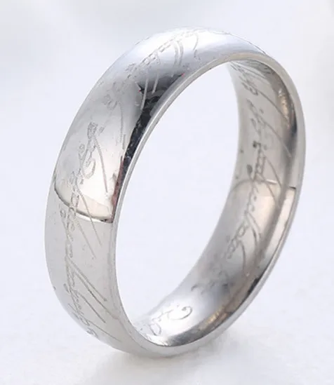 lord ring silver Кольцо для пары из нержавеющей стали с королевой - Цвет основного камня: lord ring silver