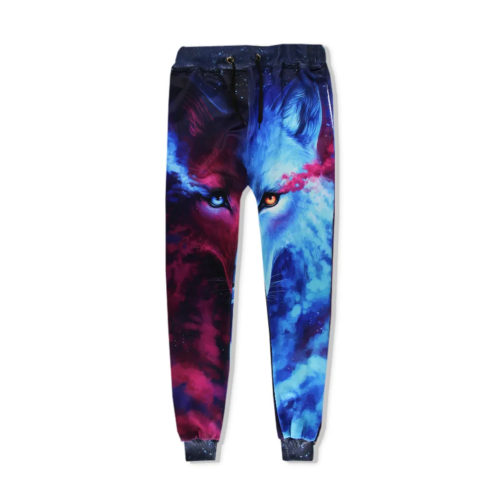 Для мужчин и женщин 3D печатных лиса костюмы пары с длинным рукавом хип хоп