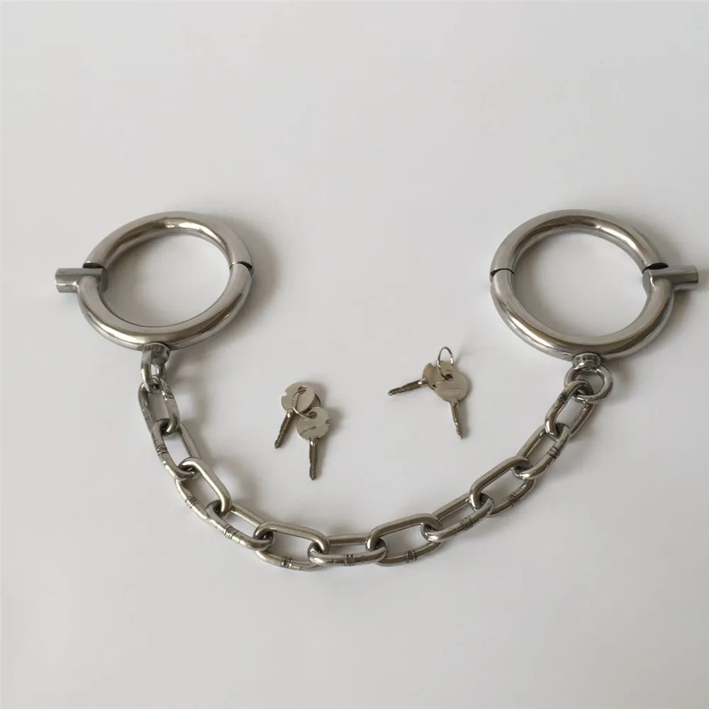 Мужской женский металлический Нержавеющая сталь цепи оковы круглый ножной