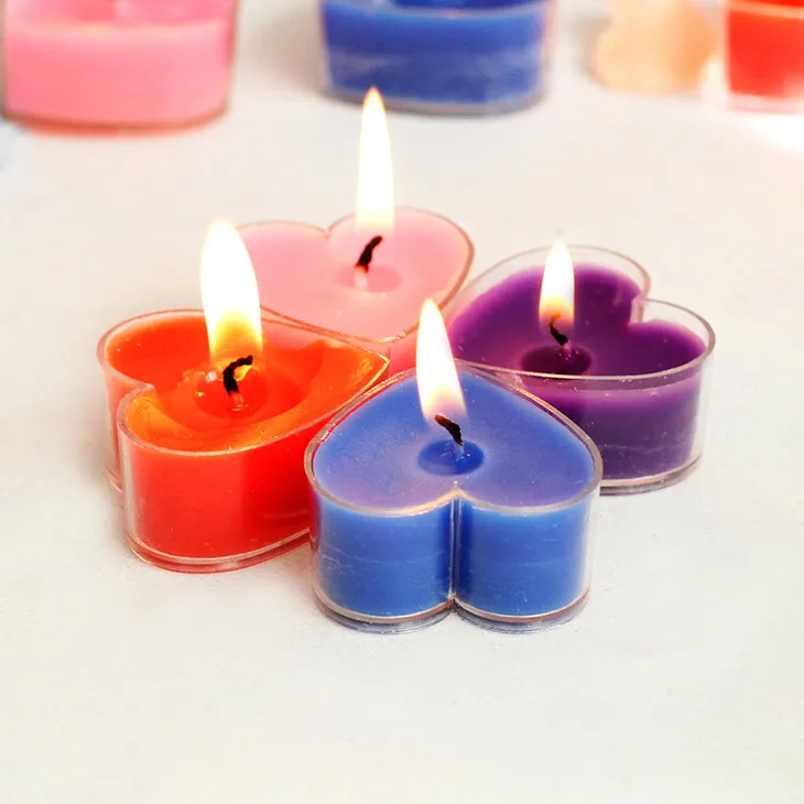10 шт. декоративные свечи в форме сердца|jelly candle|decorative candlescandle tealight |