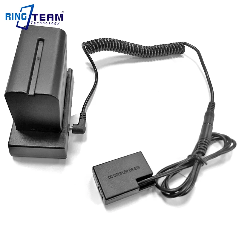 NP-F970 F750 Крепежная пластина держателя аккумулятора + соединитель DRE18 постоянного