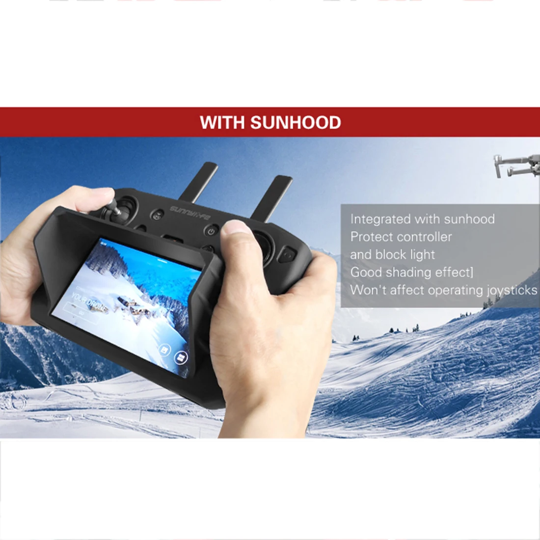 Для dji SMART контроллер серии Силиконовый защитный чехол солнцезащитный капюшон Casefor DJI MAVIC 2 Smart контроллер части-черный