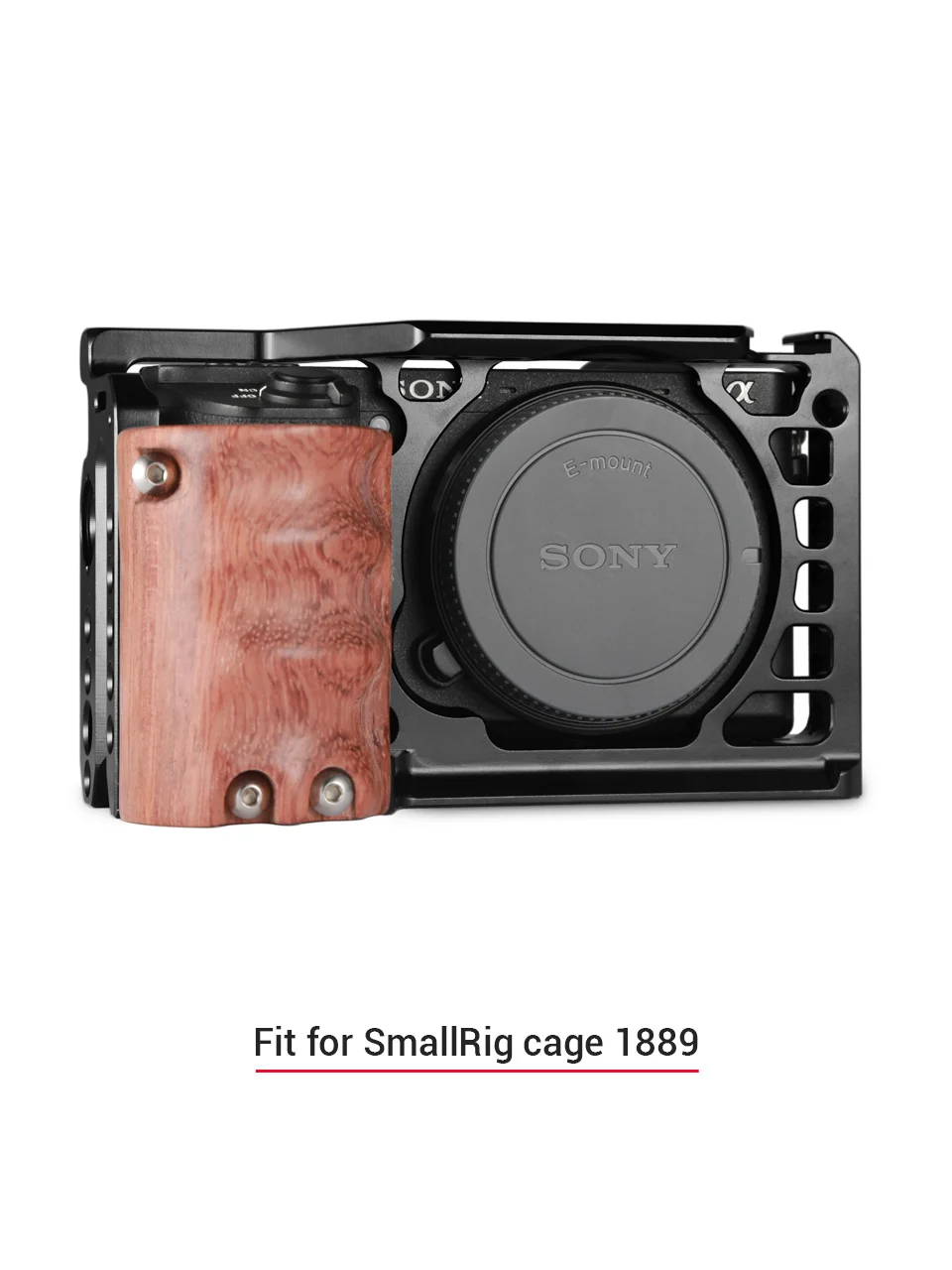 SmallRig дизайн деревянная рукоятка для sony A6000/A6300/A6500 ILCE-6000/ILCE-6300/ILCE-6500 клетка для камеры с винтами M4-1970