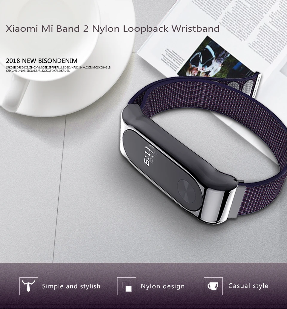 Mi jobs mi band 2 нейлоновый ремешок с петлей для Xiaomi mi Band 2 ремешок на запястье для mi Band 2 напульсники mi band 2 спортивные часы браслет