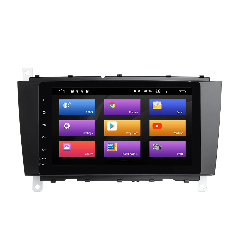 Авторадио 2 Din Android 9 0 автомобильный dvd плеер для Mercedes BenzC Classs CLC W203 CLK W209 2004 2007 C200 C230