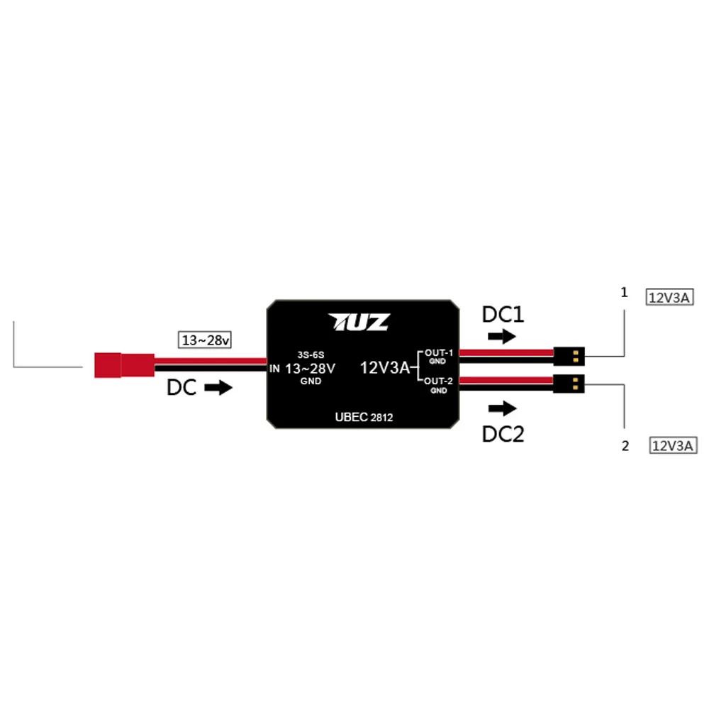 Горячая DIY 5 в 12 В 3A мини BEC DC конвертер понижающий модуль для RC плоскость FPV UBEC285