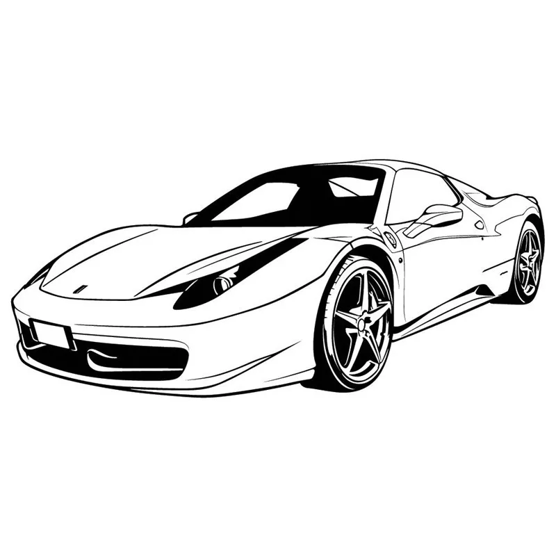 Спортивные автомобильные наклейки Ferrari Front нетоксичные ПВХ на стену Переводные