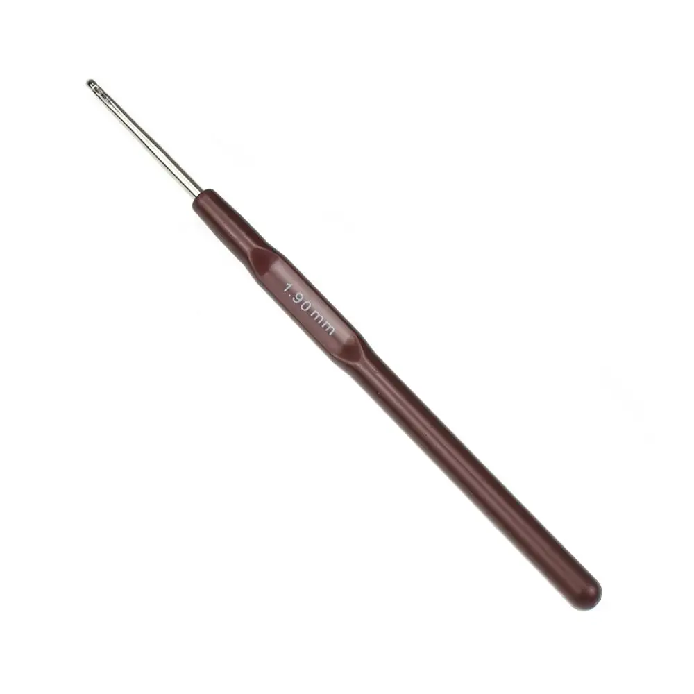 1.9mm 1 шт. крючки для вязания крючком 0,5 мм-2,5 мм кружева небольшого размера вплетать в пряжу спицы инструменты для изготовления подарка «сделай сам» 16 размер s для кукол шарф вязание - Цвет: 1.9mm