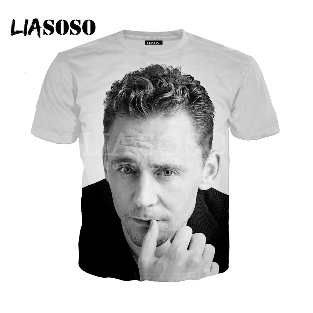 LIASOSO 2018 Женская и мужская футболка с 3D принтом The Dark World Loki Tom Hiddleston летняя пуловер в