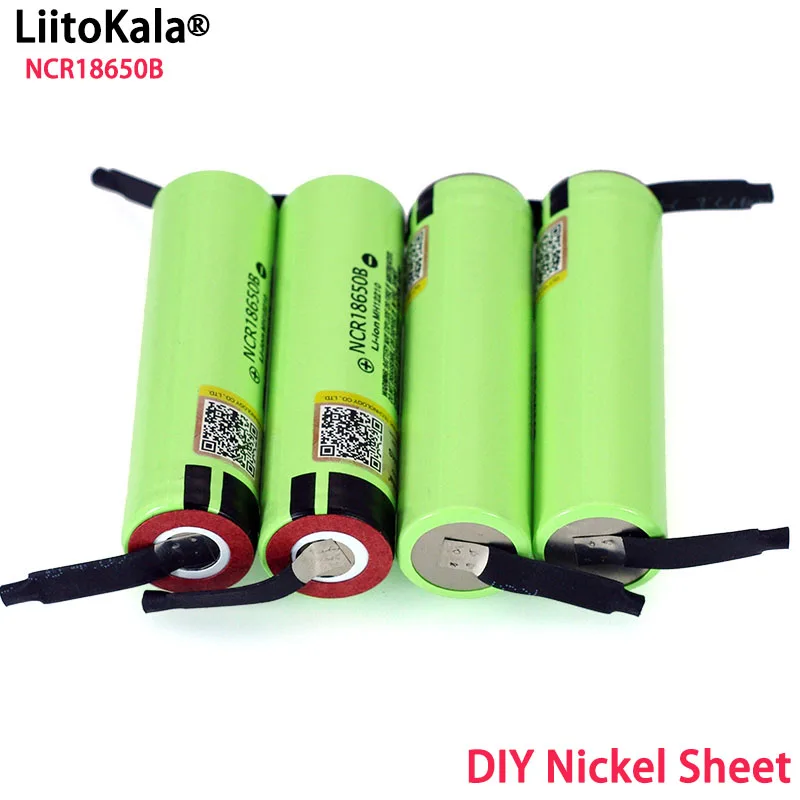 Liitokala 18650 NCR18650B литий-ионный аккумулятор 3,7 V 3400mAh батареи DIY никелевый лист