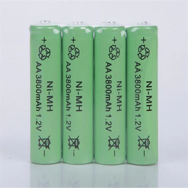 8 шт./лот AA новый оригинальный 1 2 V NiMH аккумуляторная батарея 3800mAh Зеленый