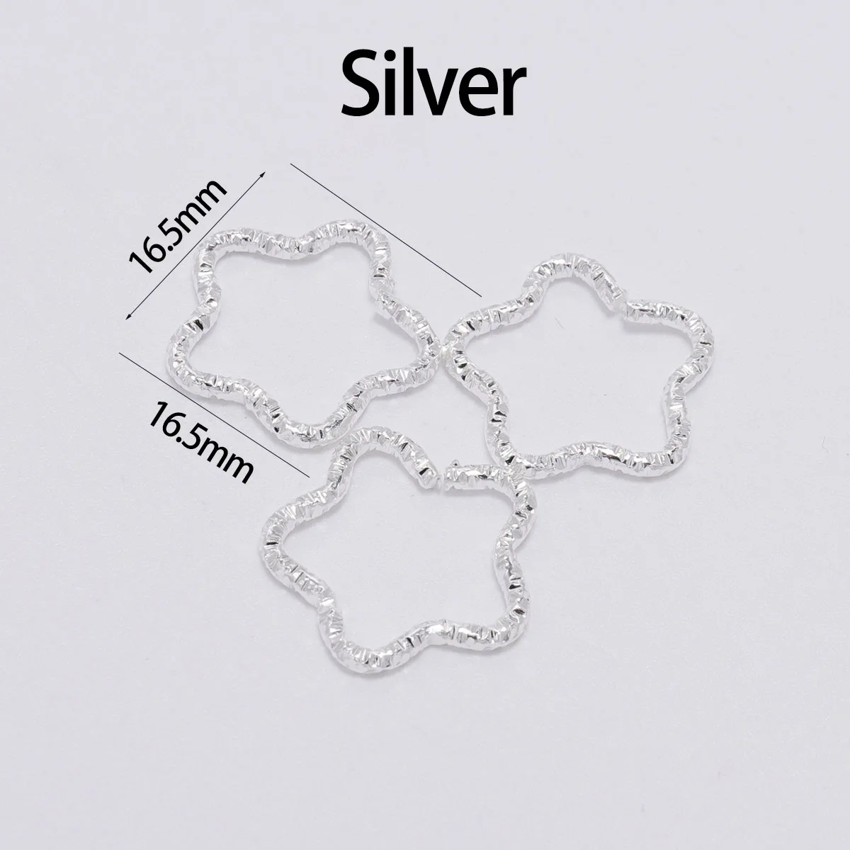 Silver-star 50-100 шт 8-20 мм серебряные круглые соединительные кольца витые Открытые Кольца jumprings разъем для ювелирных изделий Makings фурнитура DIY - Цвет: Silver-star