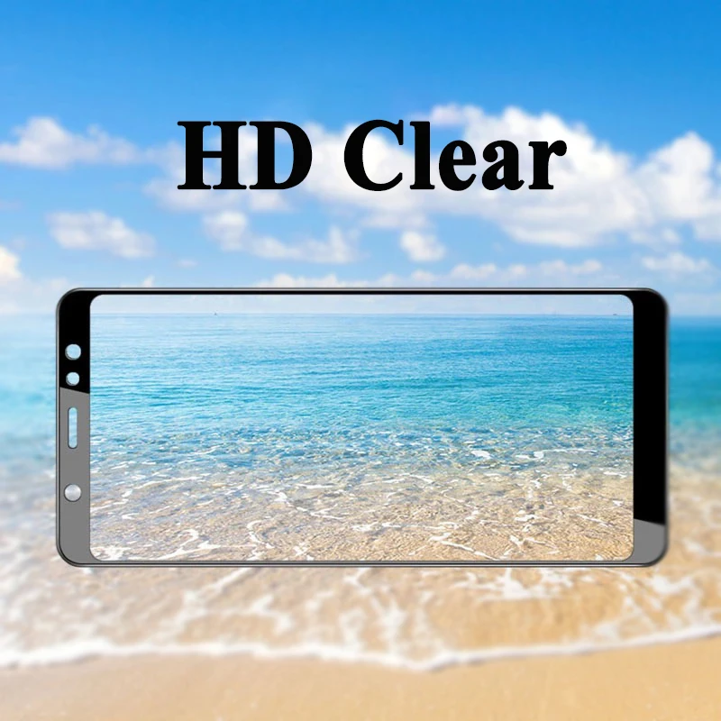 Защитное стекло для samsung galaxy a6, защитная пленка для экрана samsyng galax a 6 plus, закаленное армированное покрытие sansung tremp, чехол