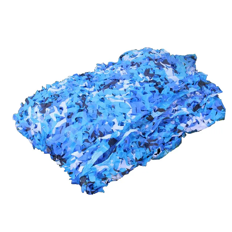 1.5X2Blue 1,5X2 м охота, кемпинг, военная камуфляжная сетка для наружной фотосъемки солнцезащитный крем для защиты от солнца камуфляжная сетка украшения Чехлы - Цвет: 1.5X2Blue