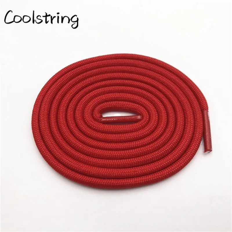 Coolstring, Новинка 0,5 см, круглые спортивные шнурки, толстый полиэстер, для пеших прогулок, для ботинок, для детей, мужские баскетбольные шнурки - Цвет: 2703	Red