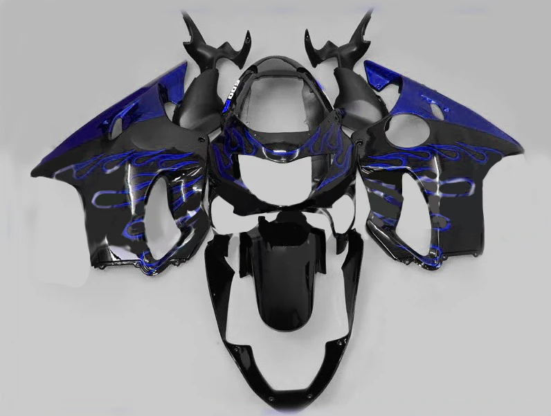 5 бесплатных Подарки ABS Глянцевая Впрыска Черный Синий Пламя Обтекателя CBR600R F4 1999