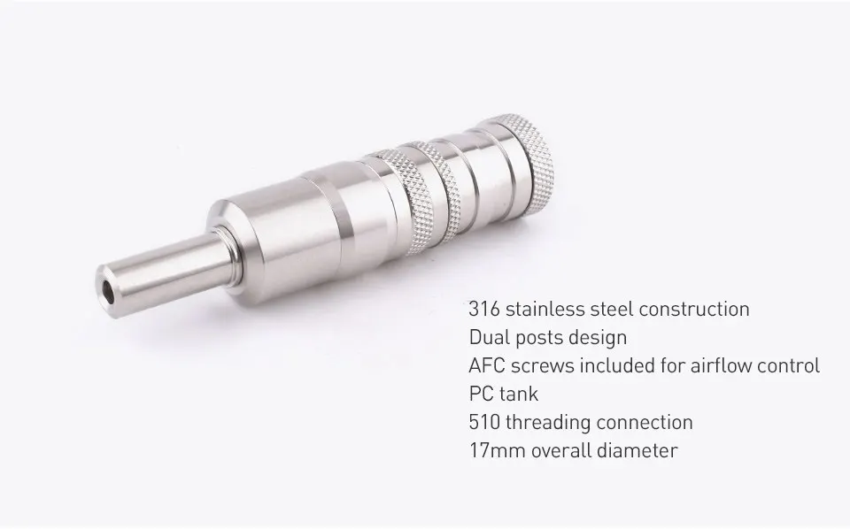 Испаритель Vapesoon Rebuildable FEV VS Mini Style 316SS RTA Tank атомайзер диаметром 17 мм для