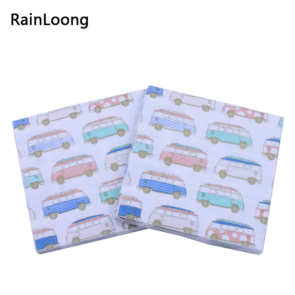 [RainLoong] 3 Plys бумажные салфетки для напитков шина электронных салфеток 25*25