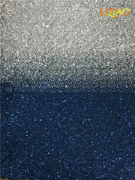 Navy Blue-silver Постепенно Блестки ткань цвет изменить блестки градиент ткань для платьев Мода Высокое качество дизайнерский материал ткань - Цвет: Navy Blue-silver