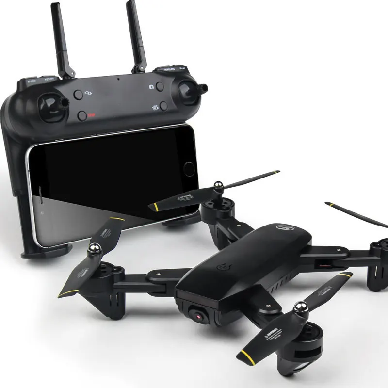 S169 Mini Drones With Camera HD 2MP RC Helicopter WiFi FPV RC Quadcopter Altitude Hold Foldable RC Drone Professional Headless - Цвет: black