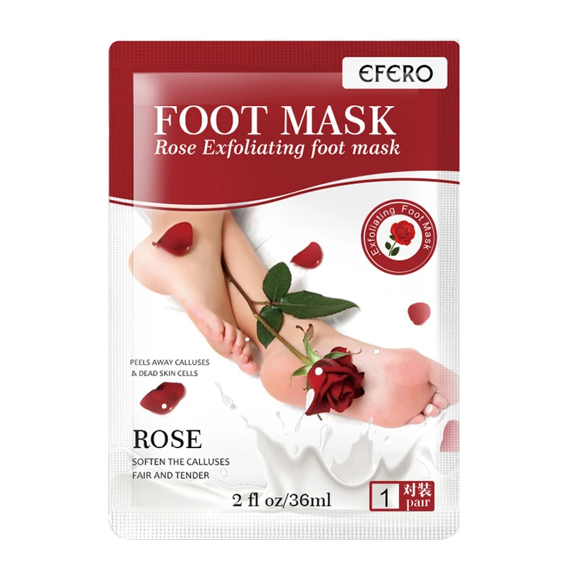 foot mask Детские ноги Роза отшелушивающая маска для ног волшебный пилинг кожи омертвевшей кожи ног маска носки Sosu носки для педикюра носки крем TSLM2 - Цвет: foot mask