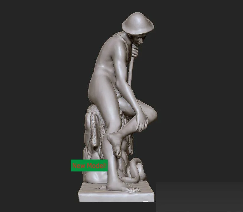 New model 3D for cnc or printers in STL file format Young man who is injured by a poisonous snake. | Инструменты
